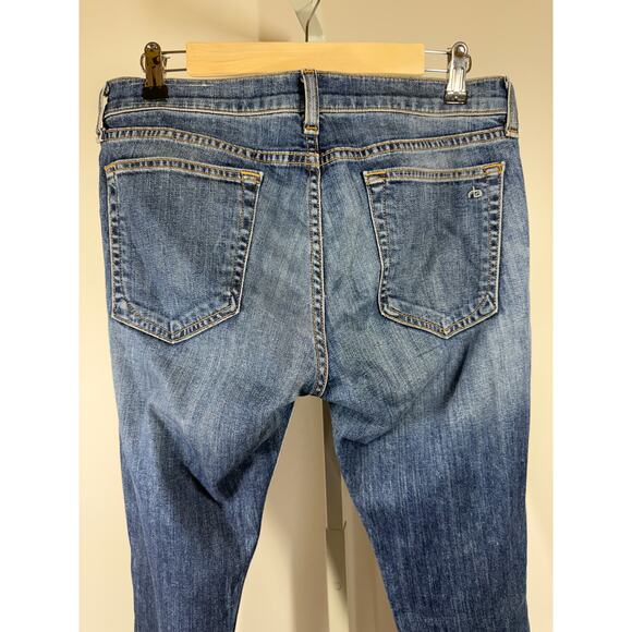 RAG & BONE Women's Dre Mid-Rise Straight Leg Denim Jeans Amelie Blue Size 27 - Picture 8 of 13